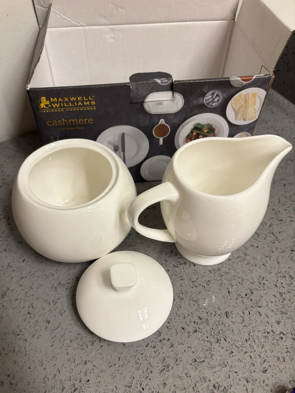 Maxwell & Williams Cashmere Fine Bone China  Milk and Sugar Bowl Set